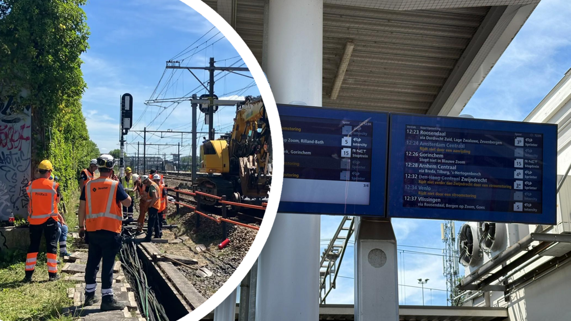 Nog altijd geen treinen tussen Dordrecht en Rotterdam