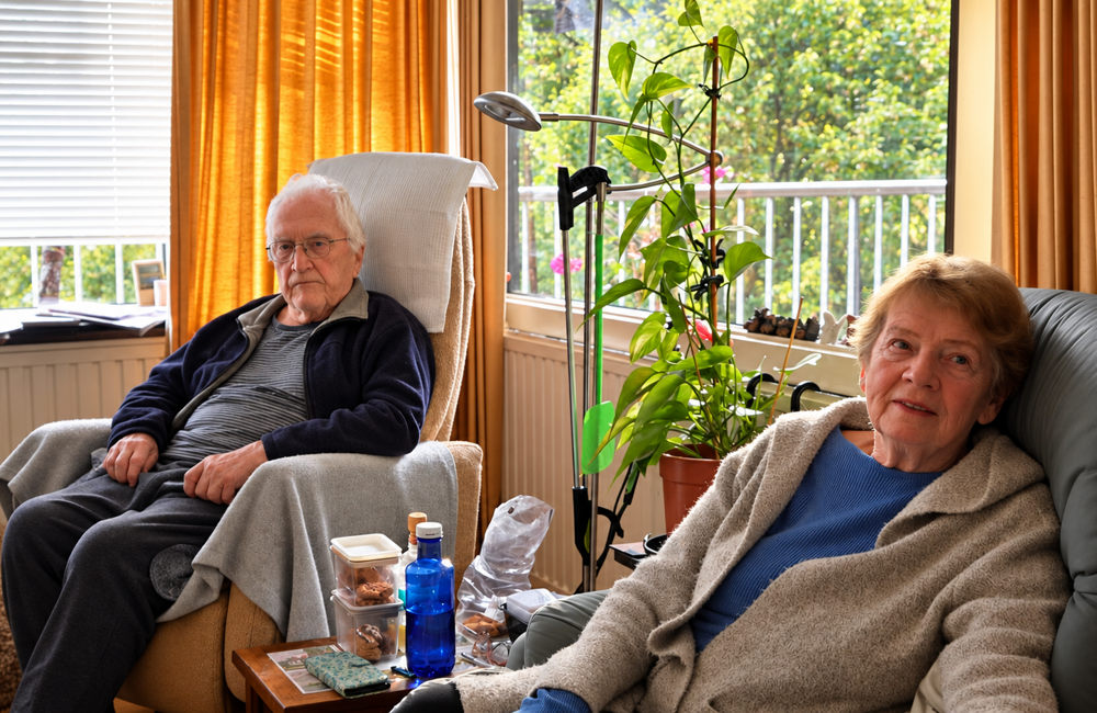 bewoners in de kou