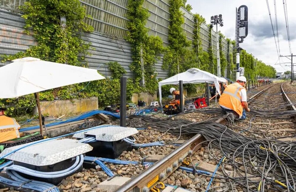 knik in kabel spoor ProRail