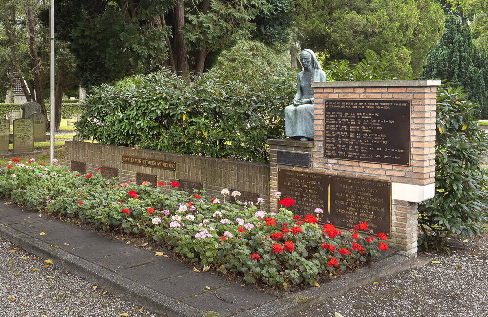  De bronzen vrouw op het oorlogsmonument is gestolen 