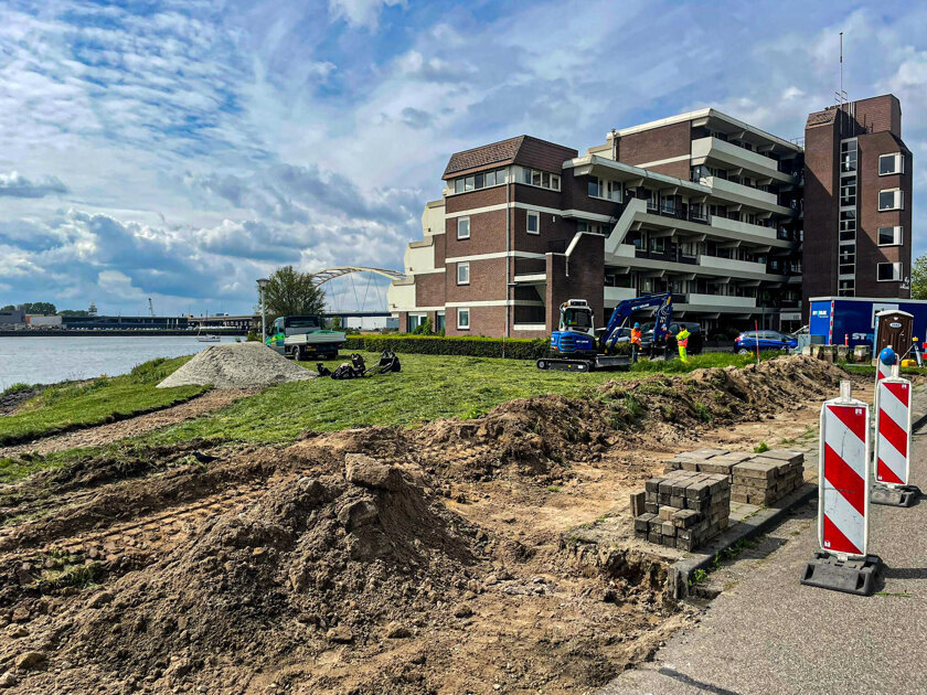 Aanleg aanmeerplek pont bij Papendrechtsebrug begonnen