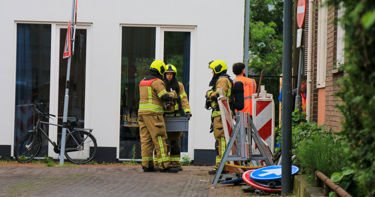 Gasleiding geraakt tijdens werkzaamheden in Hardinxveld-Giessendam