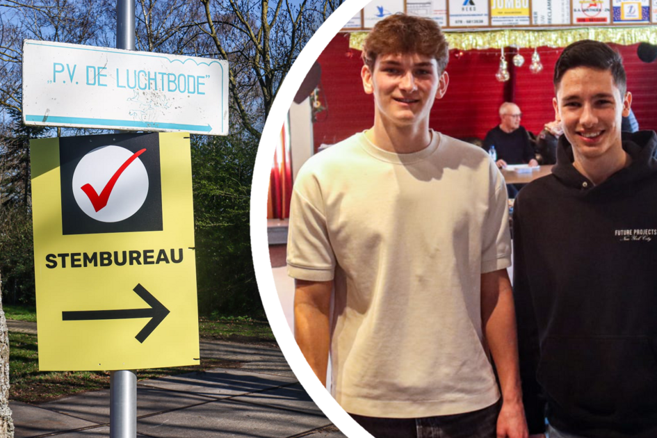 Sil (18) en Tijn (19) hebben nog niet veel stemervaring, toch zijn ze stembureauleden
