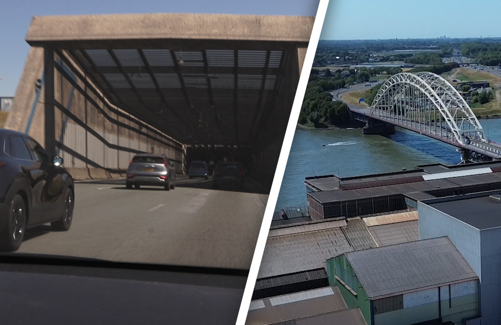 Noordtunnel en brug over de noord