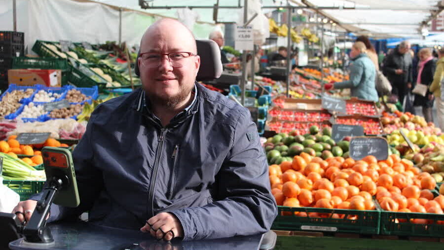 Nick Bootsman op de markt